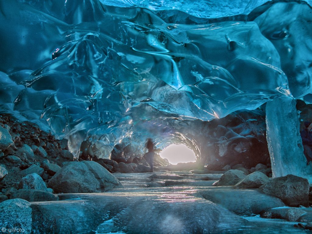 Ice Cave Exit 2681 aurora borealis