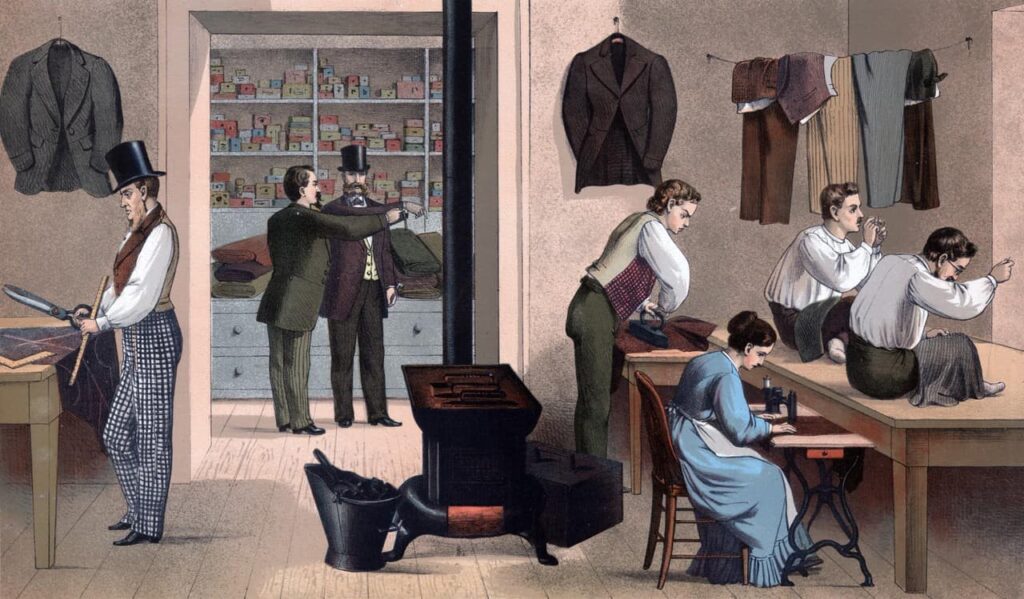 Dunhill's Master Tailor John Ray 1 Dunhill's Master Tailor John Ray tailor shop vintage painting1 Dunhill's Master Tailor John Ray