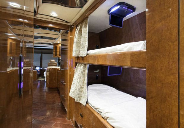 What Does $1 Million Get You In A Luxury RV? 2 RV Beds Purple Lights HSS1