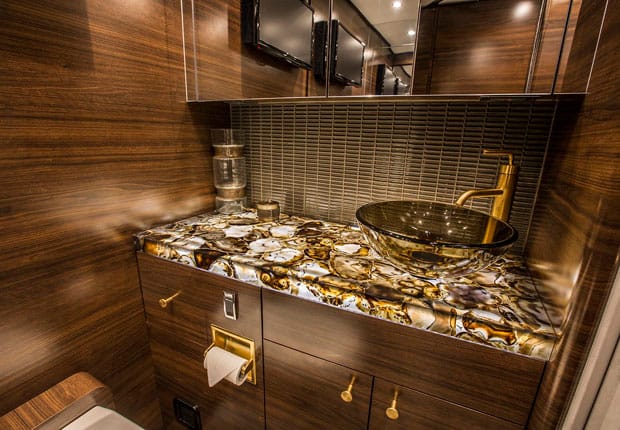 What Does $1 Million Get You In A Luxury RV? 1 RV Gold Sink HSS1