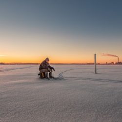 Real Man Relaxation — Ice Fishing